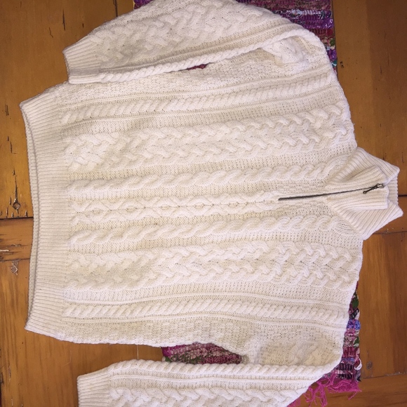 CARRAIG DONN Irish knit zip neck sweater/MM